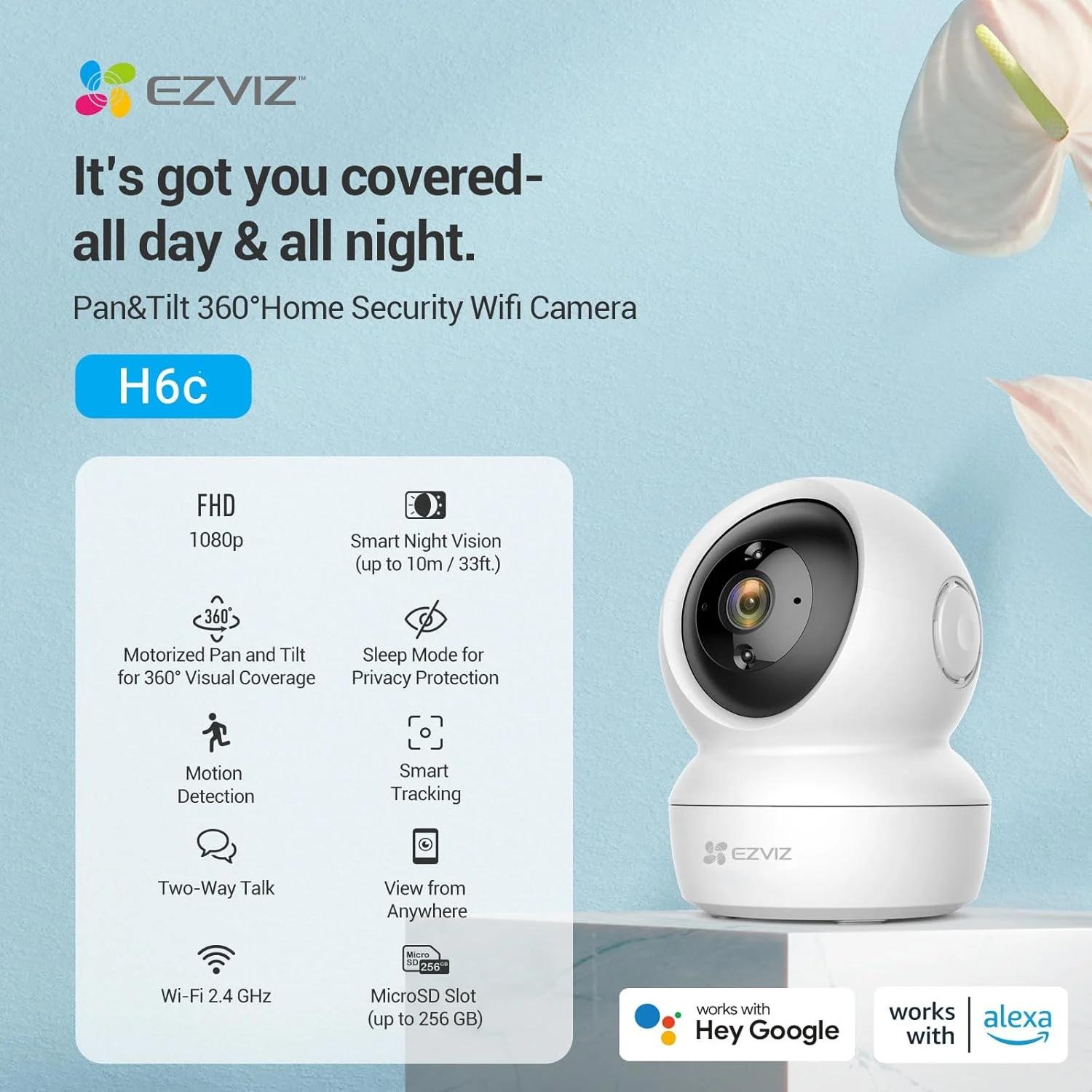EZVIZ H6c 2MP Full HD Pan & Tilt Home Security Wi-Fi Camera, photo 5