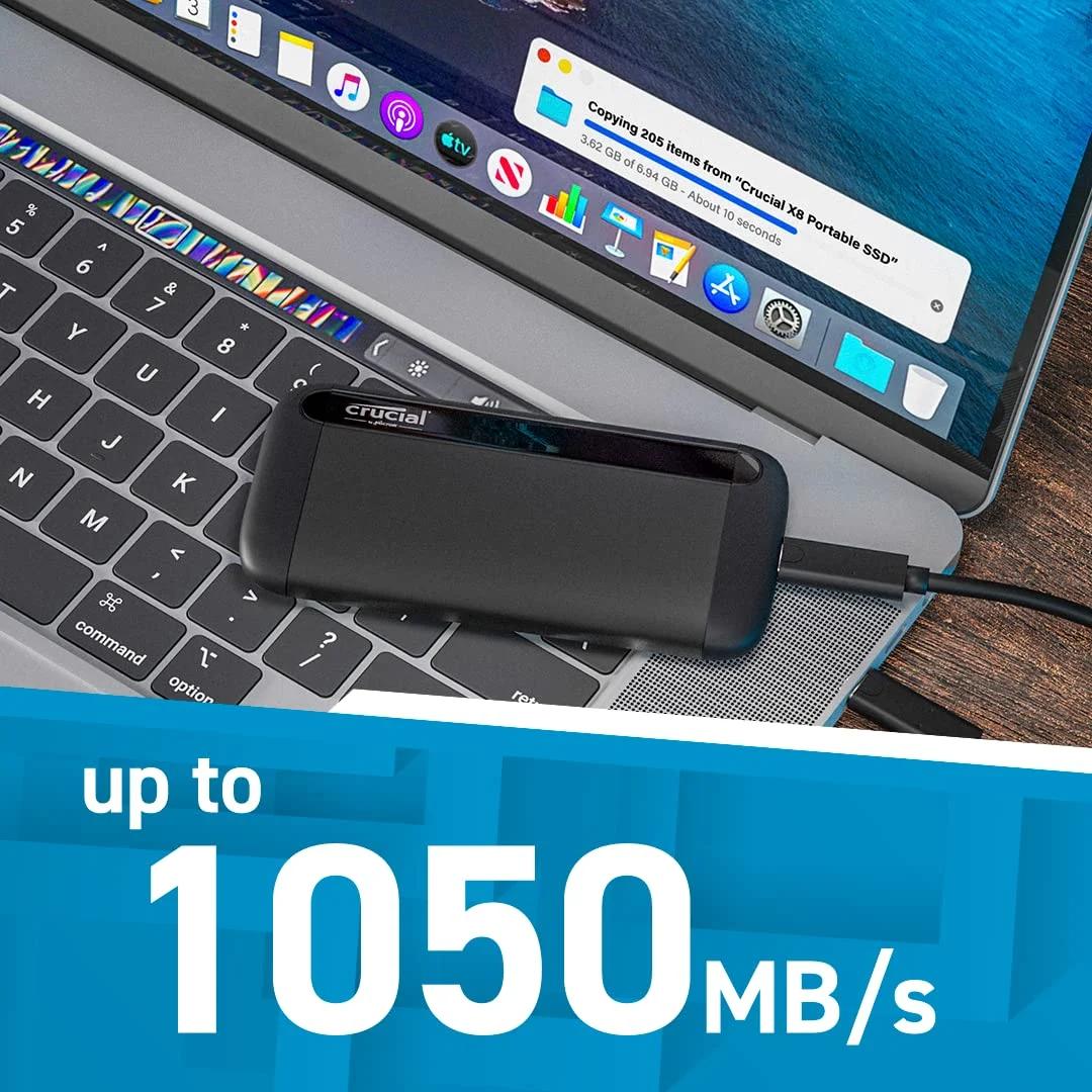 Crucial X8 1TB Portable SSD, photo 3