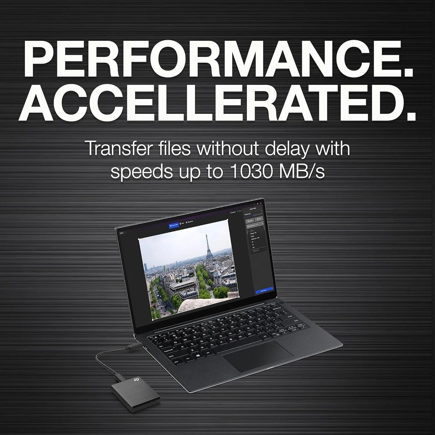 Seagate One Touch 500GB External SSD Black, photo 3