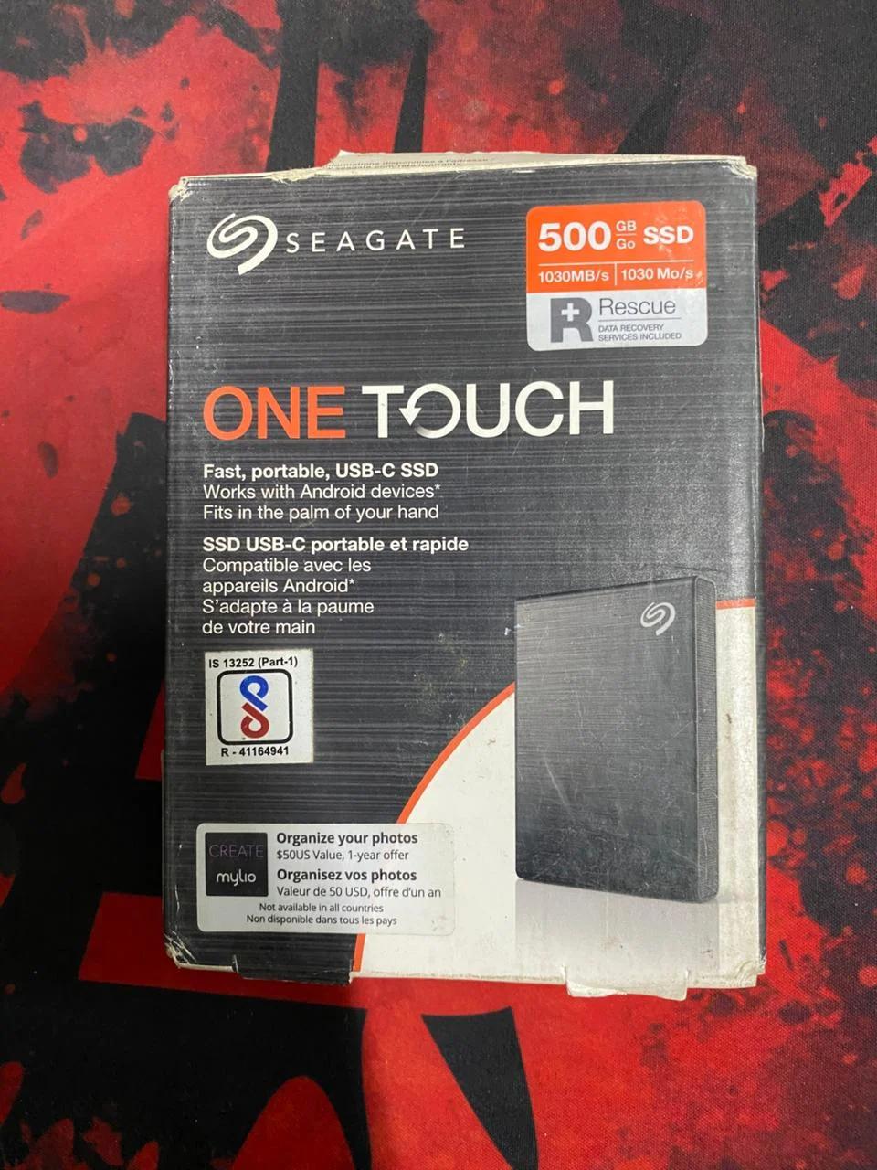 Seagate One Touch 500GB External Portable SSD Black, photo 2