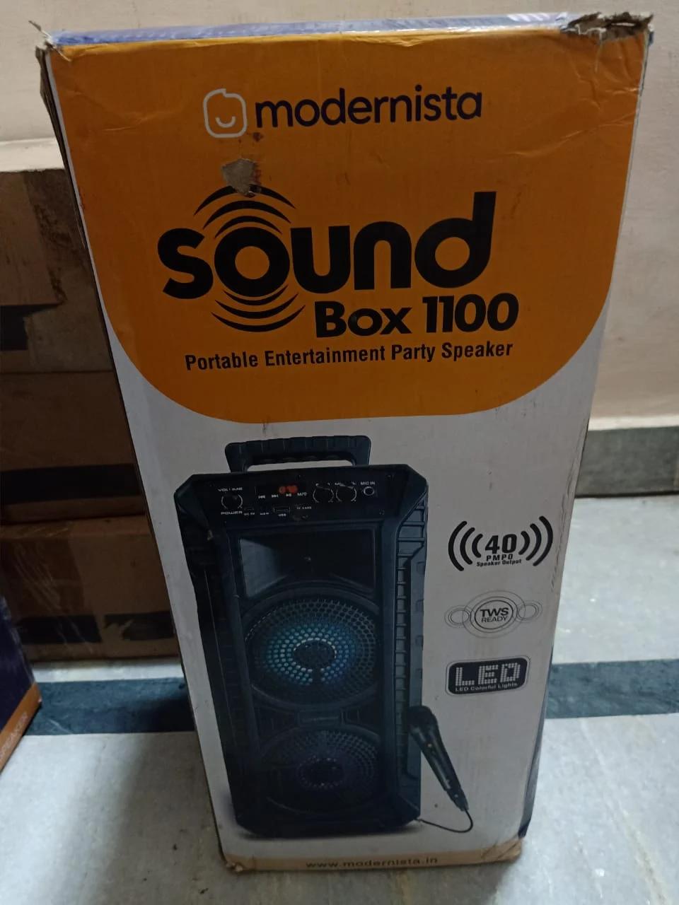 Modernista SoundBox 1100 Bass Boosted 40Watt PMPO Wireless Bluetooth Party Speaker, photo 4