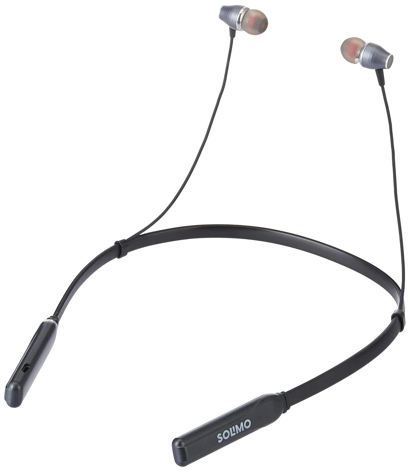 Amazon Brand - Solimo Wireless Bluetooth 5.0 In-Ear Neckband