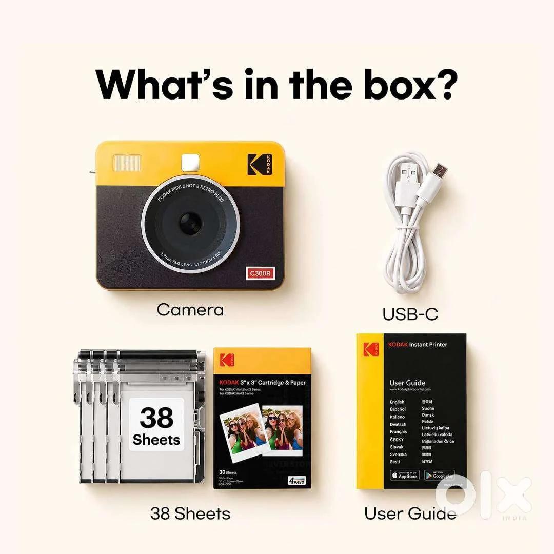 KODAK Mini Shot 3 Retro 3x3 Instant Camera White, photo 3