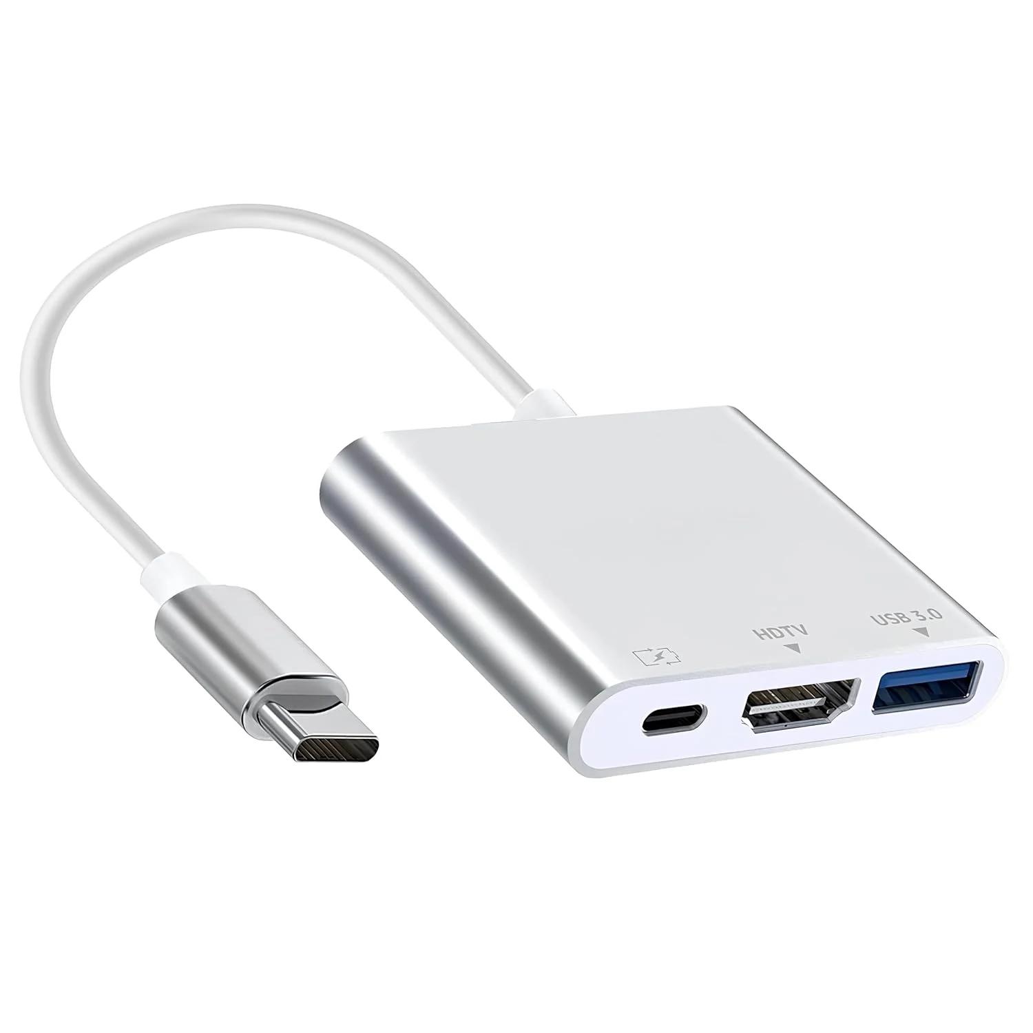 3-in-1 USB Type C to HDMI Adapter 4K@30Hz