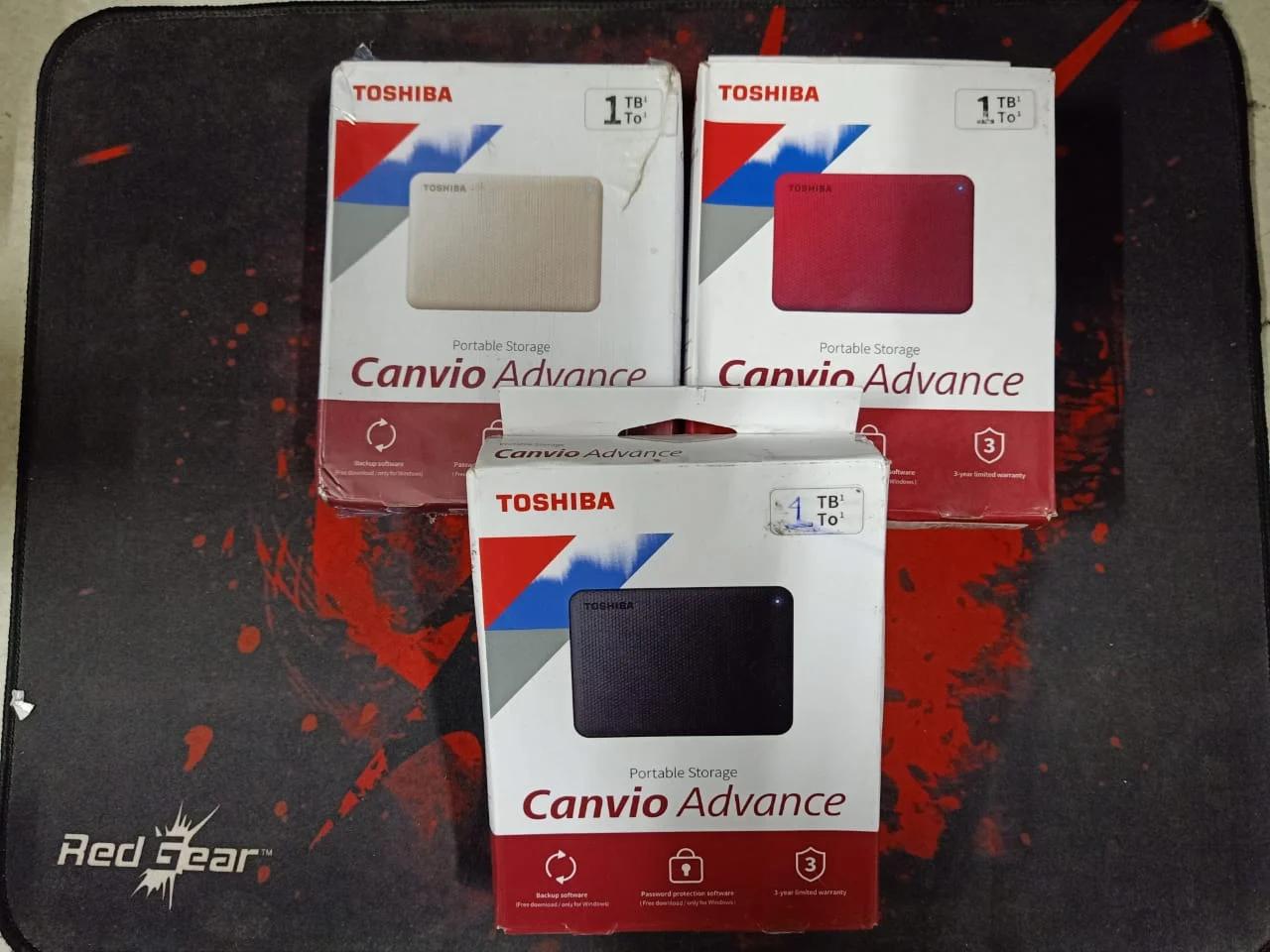 Toshiba Canvio Advance 1TB Portable External HDD - Red, photo 2