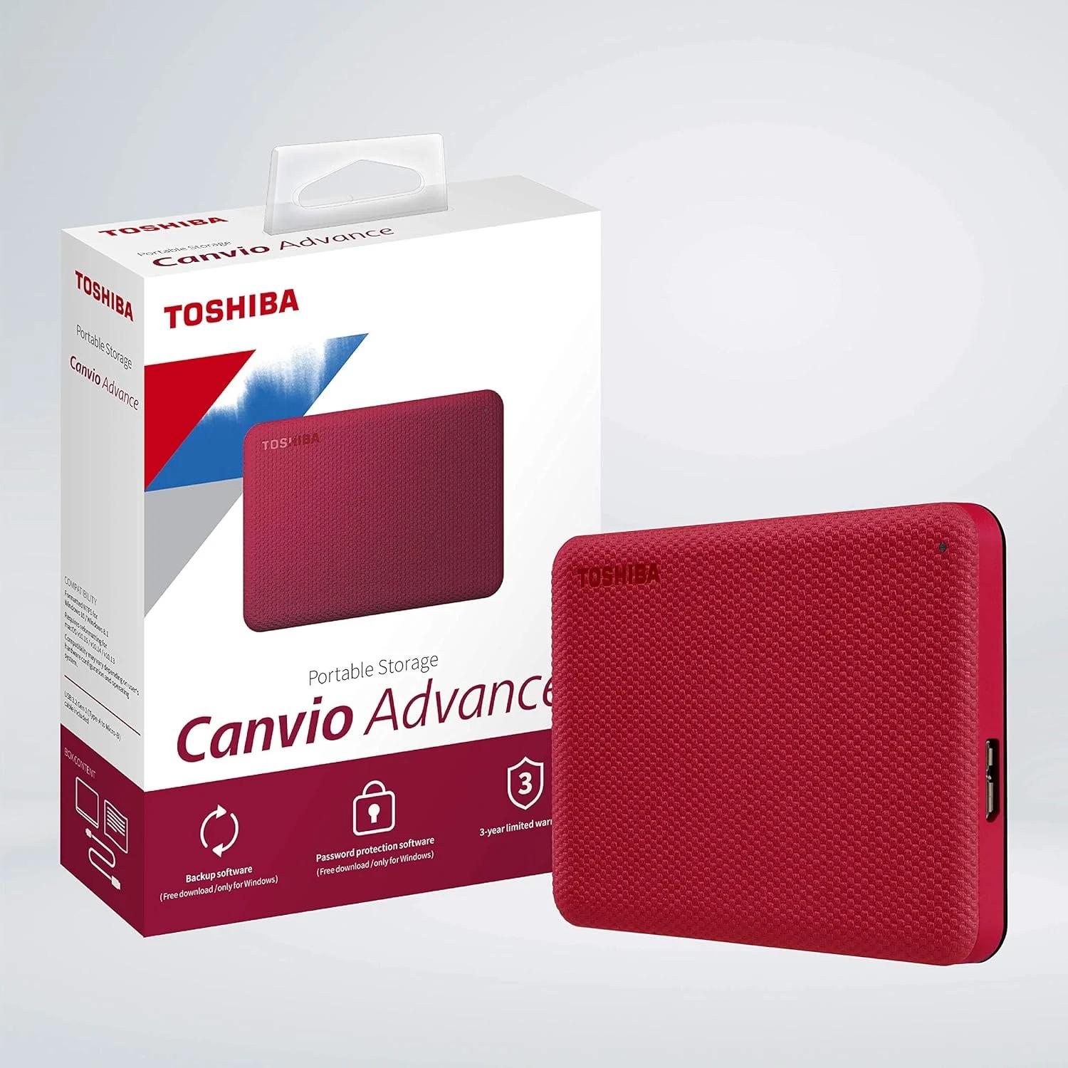 Toshiba Canvio Advance 1TB Portable External HDD - Red, photo 4