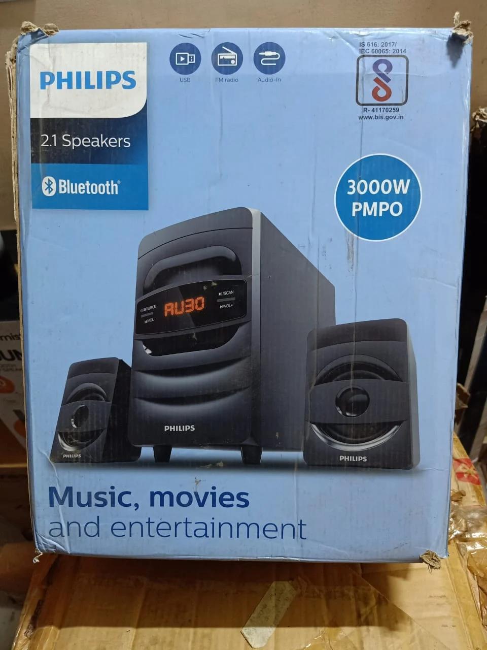 PHILIPS MMS2625B 2.1 Channel Bluetooth Speaker, photo 3