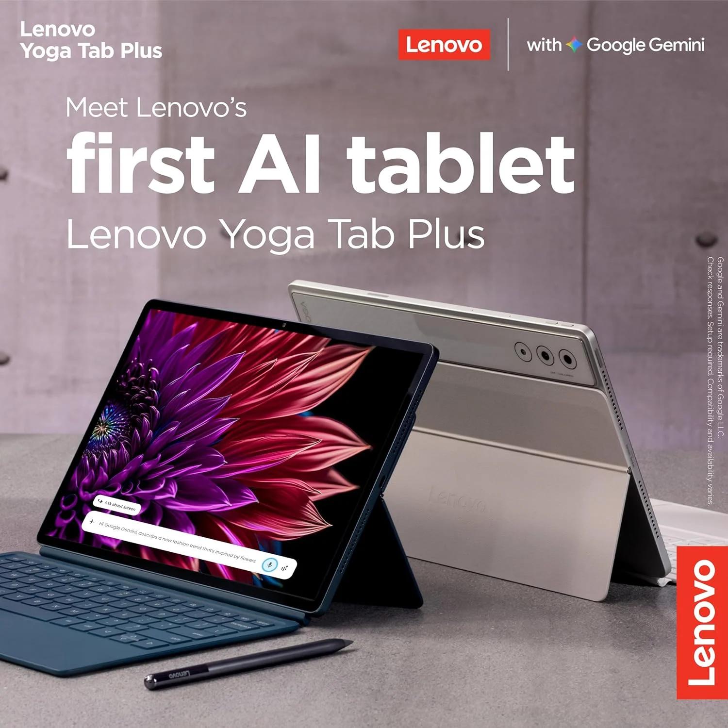 Lenovo Yoga Tab Plus Smartchoice AI Tablet with Pen + Keyboard, Teal, photo 3