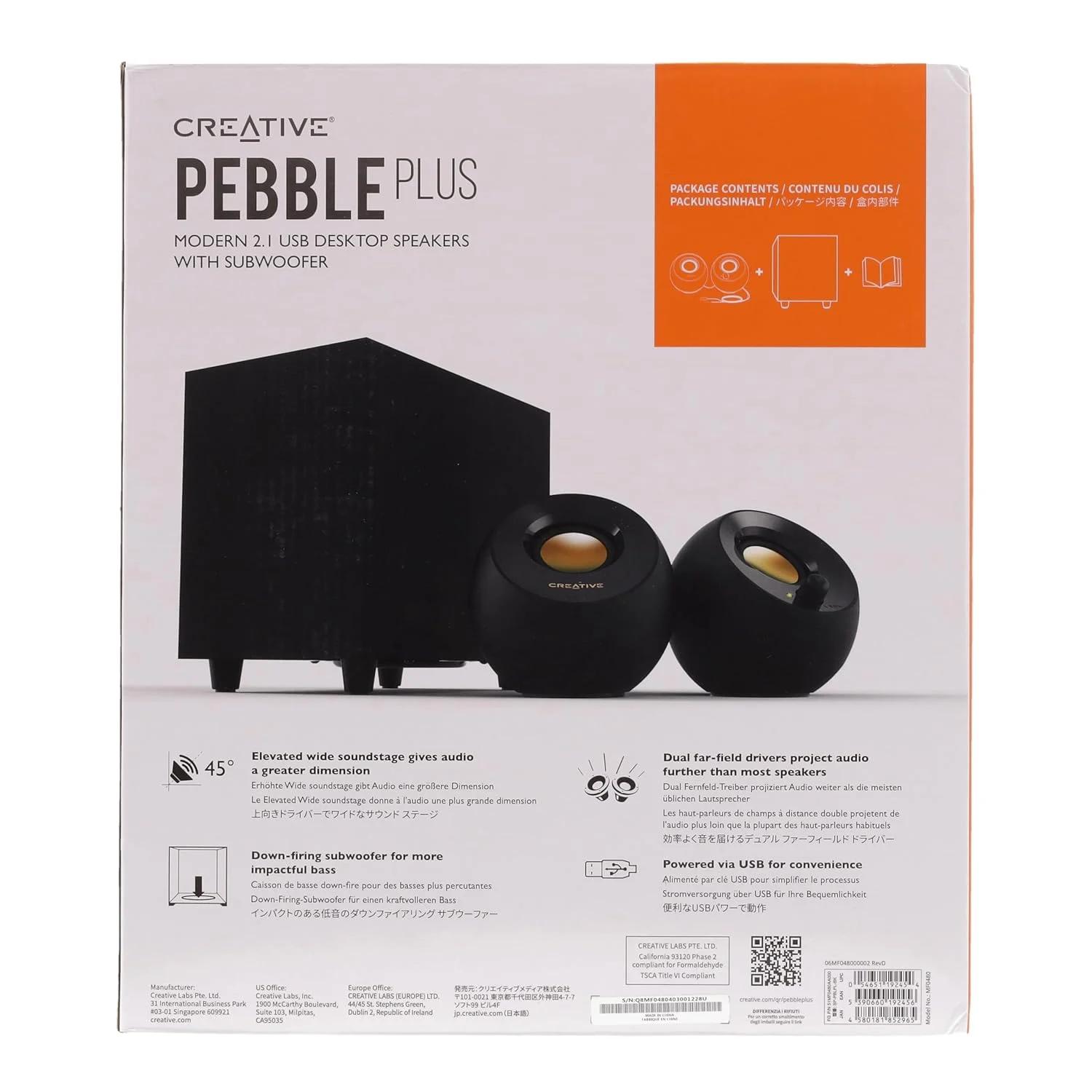 Creative Pebble Plus 2.1 USB-Powered Desktop Speakers, photo 4