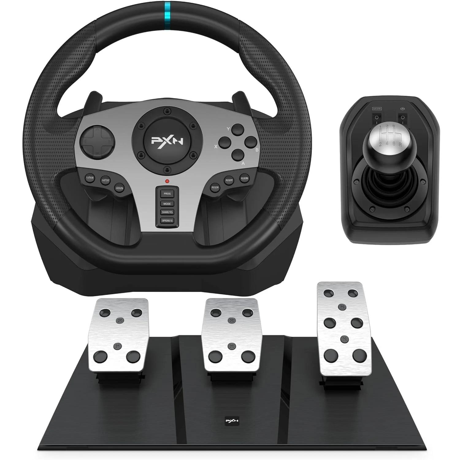 PXN V9 Racing Steering Wheel with Pedals & Shifter