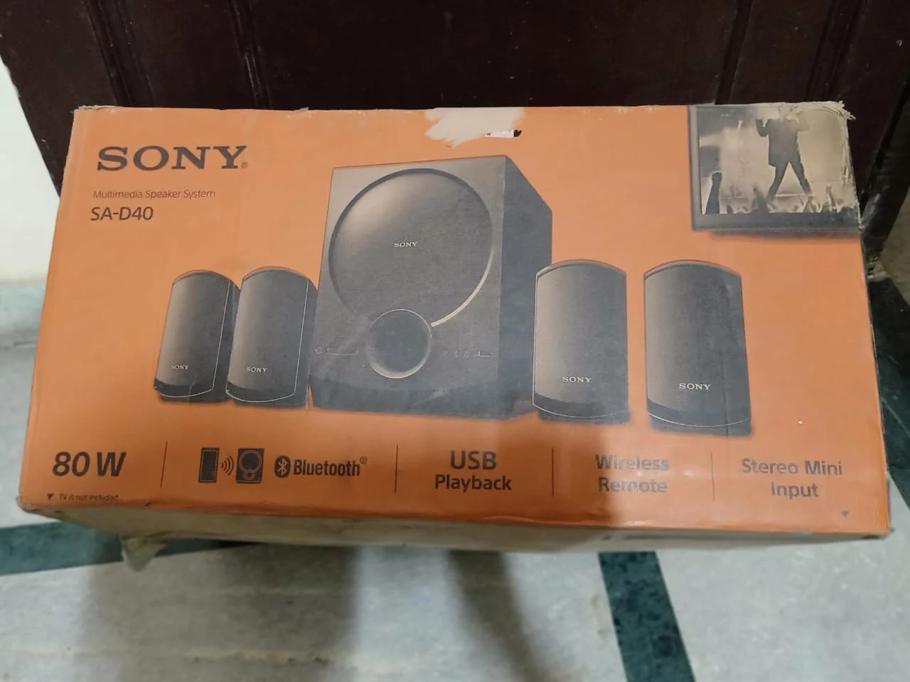 Sony SA-D40 4.1 Channel Speaker System in use