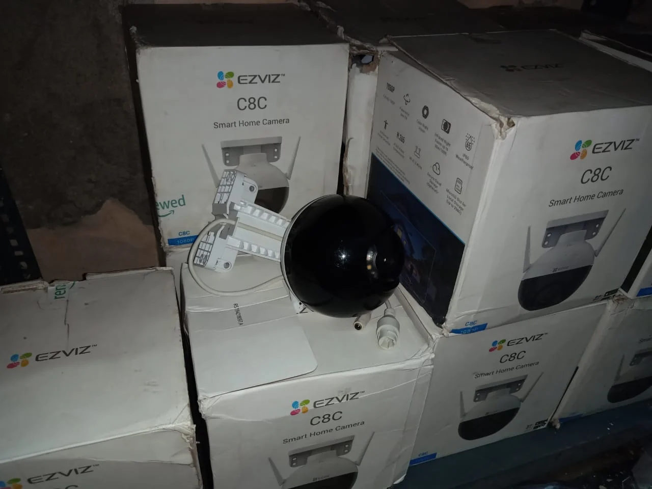 EZVIZ C8C 1080p WiFi Security Camera in use