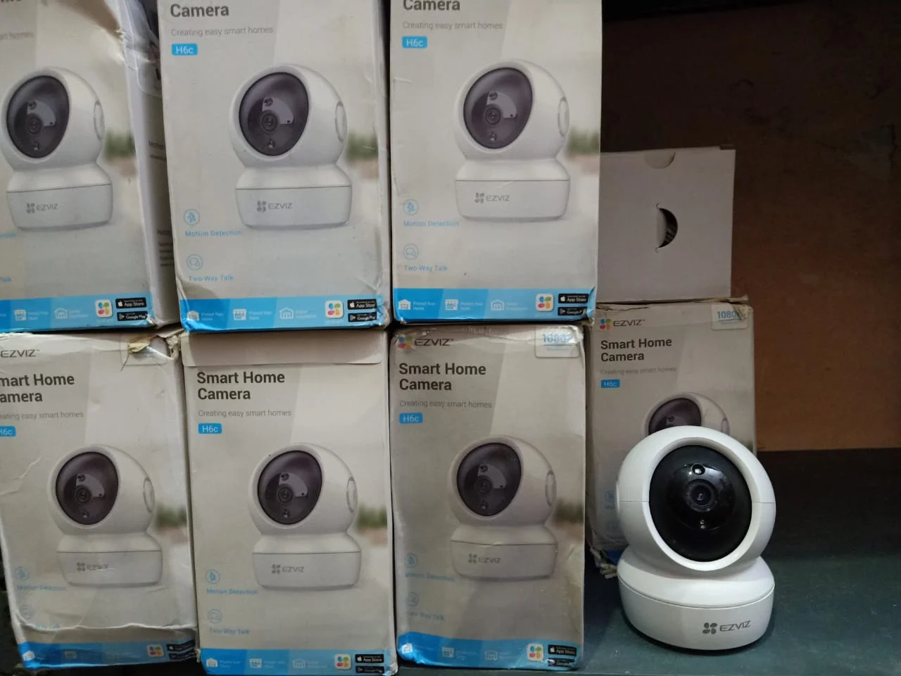 EZVIZ H6c 2MP Full HD Pan & Tilt Home Security Wi-Fi Camera in use