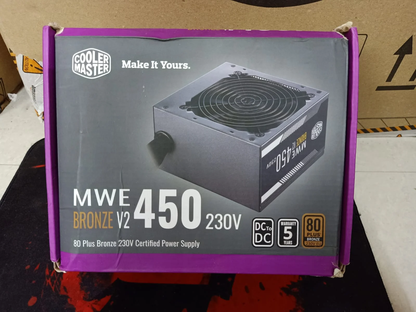 Cooler Master MWE 450 Bronze V2 230V Power Supply in use