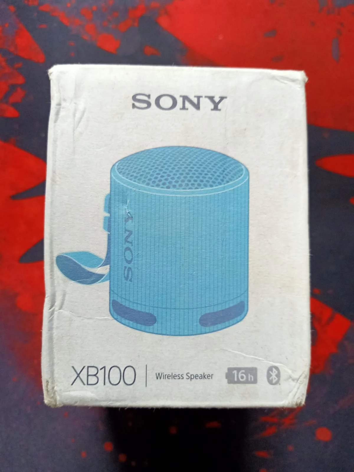 Sony SRS-XB100 Wireless Bluetooth Portable Speaker Blue in use