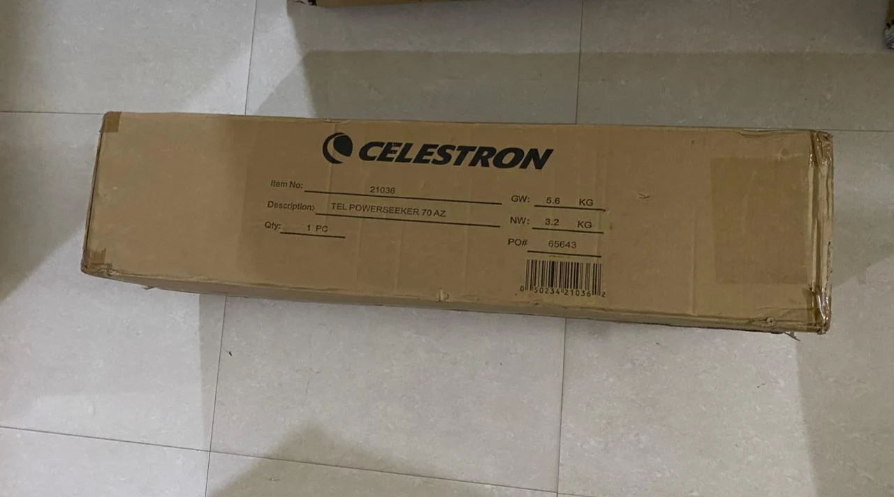 Celestron 21061 AstroMaster 70AZ Refractor Telescope in use
