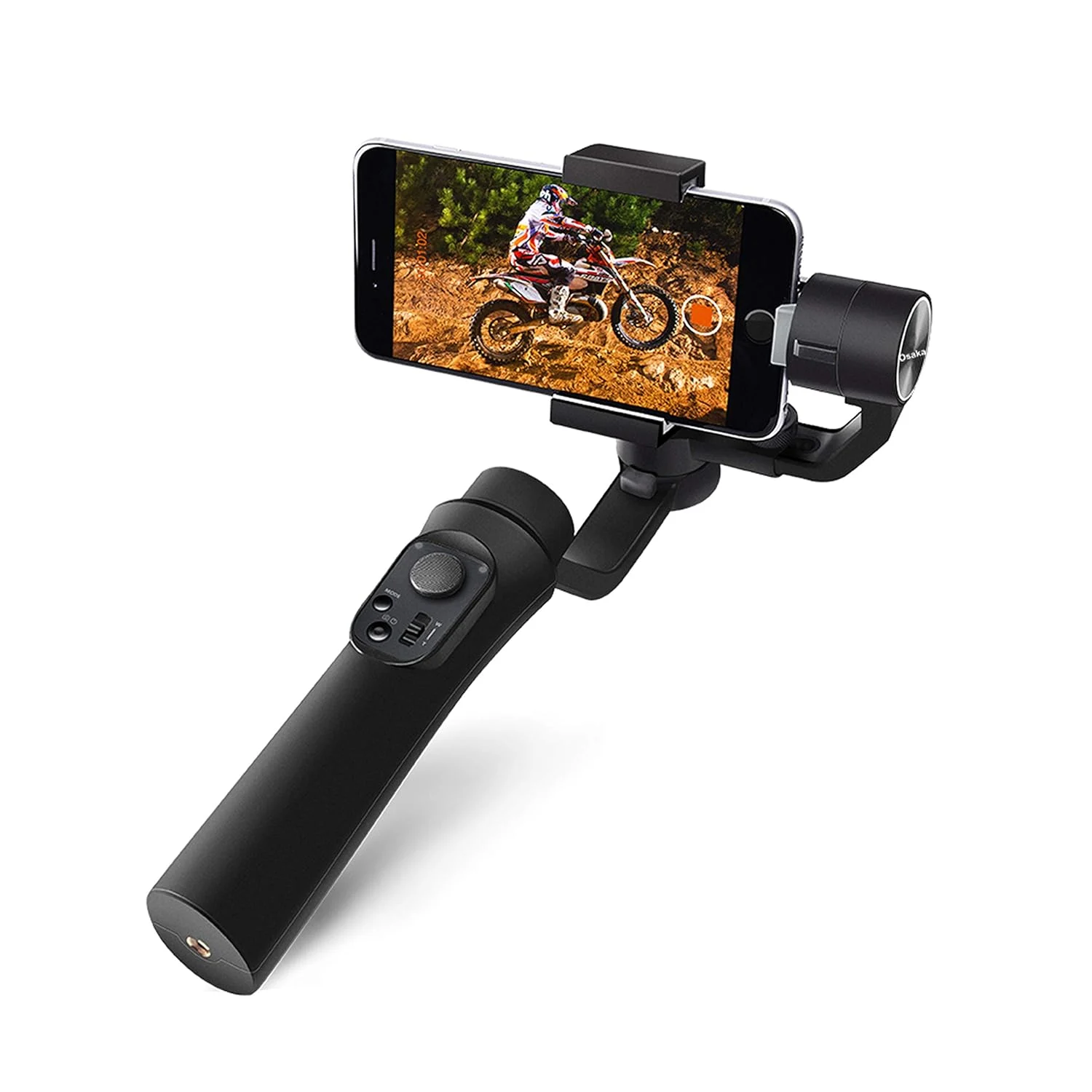 Osaka 3-Axis Handheld Mobile Gimbal Stabilizer in use