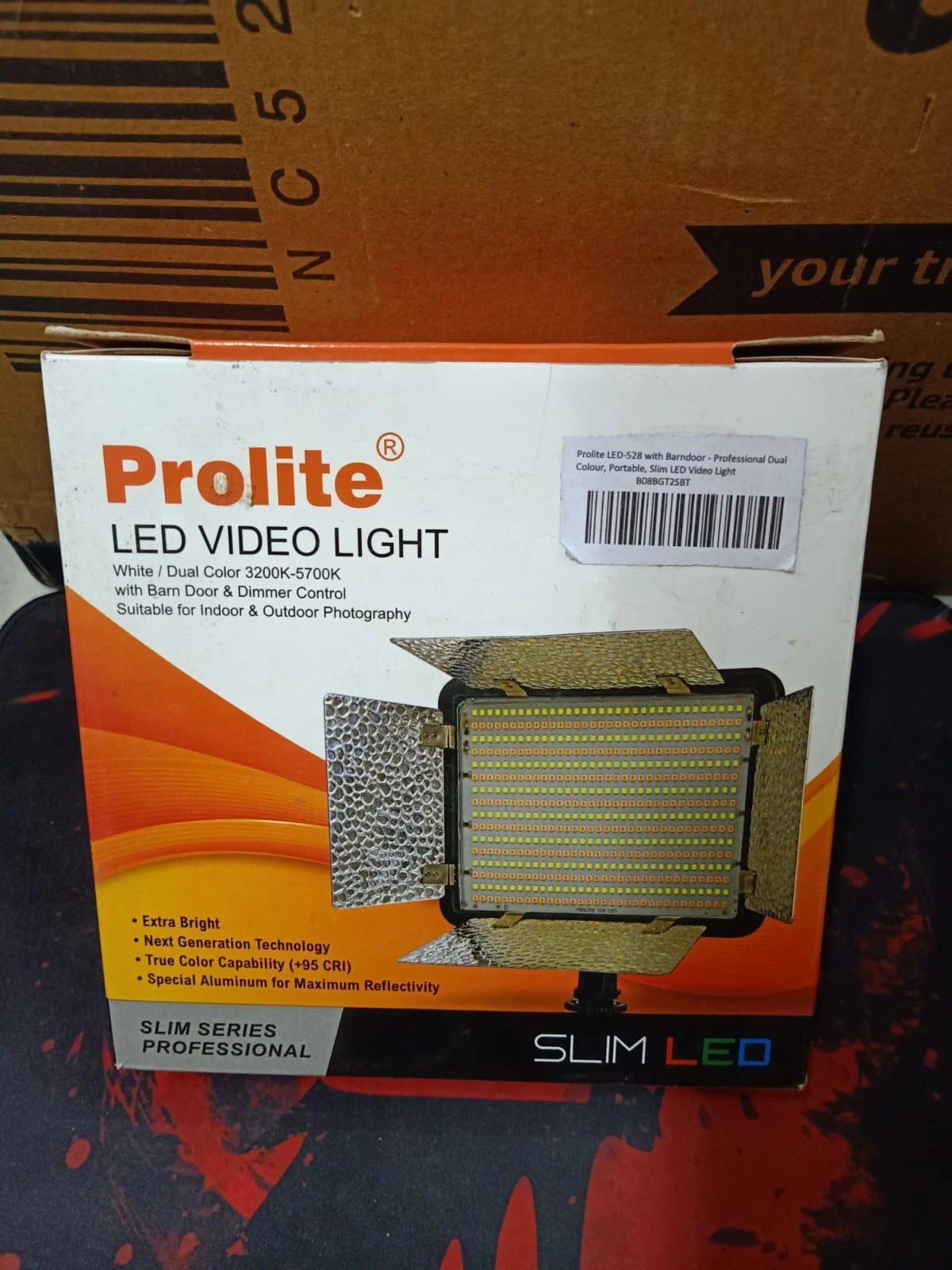 Prolite LED-528 Dual Colour LED Video Light in use