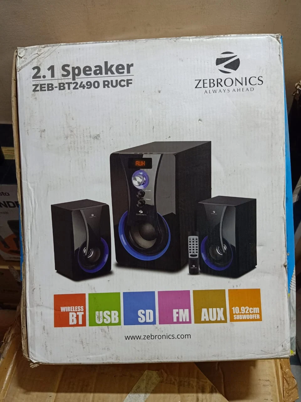 Zebronics ZEB-BT2490RUCF 2.1 Multimedia Speaker in use