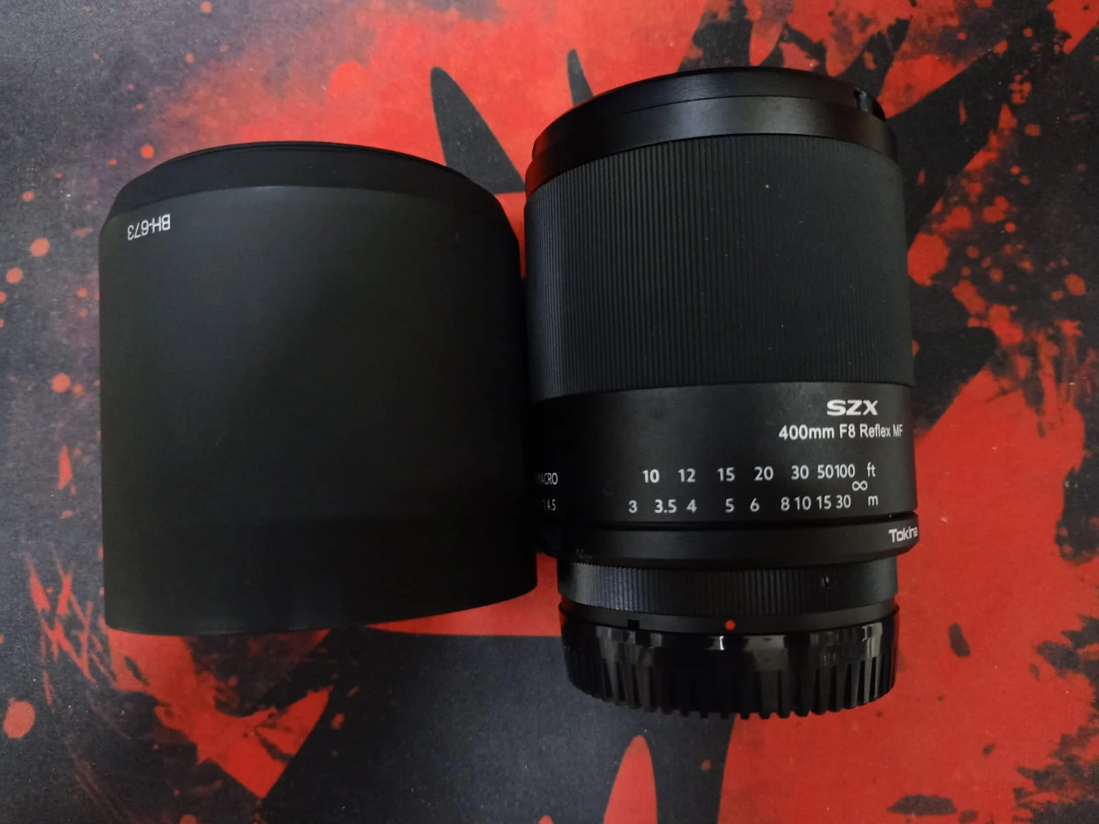 Tokina SZX Super 400mm F/8 Reflex MF Lens Canon EOS Mount F Full Frame DSLR Camera Black in use
