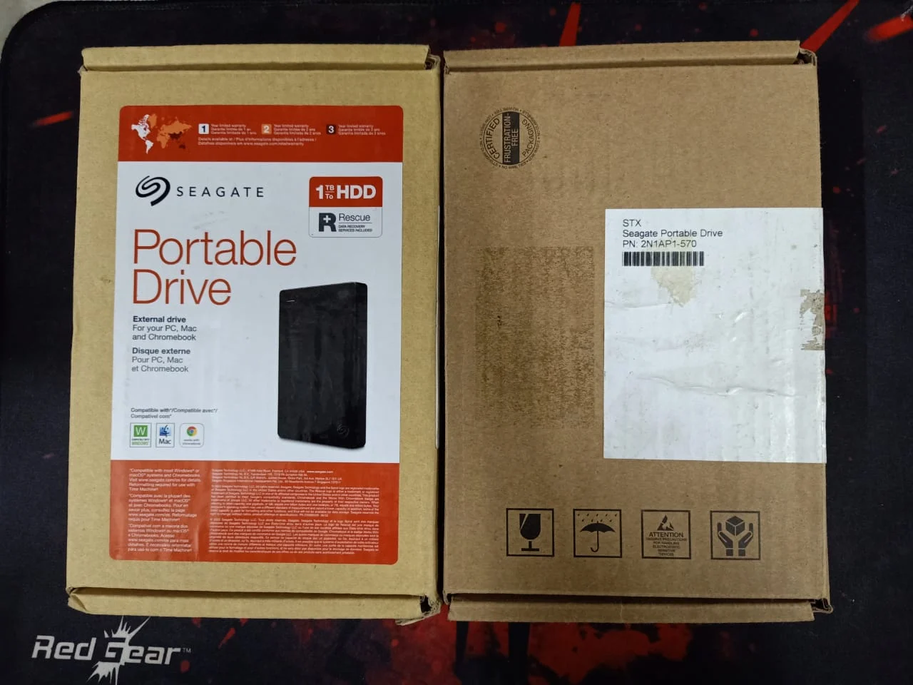 Seagate Portable 1TB External Hard Drive STGX1000400 in use