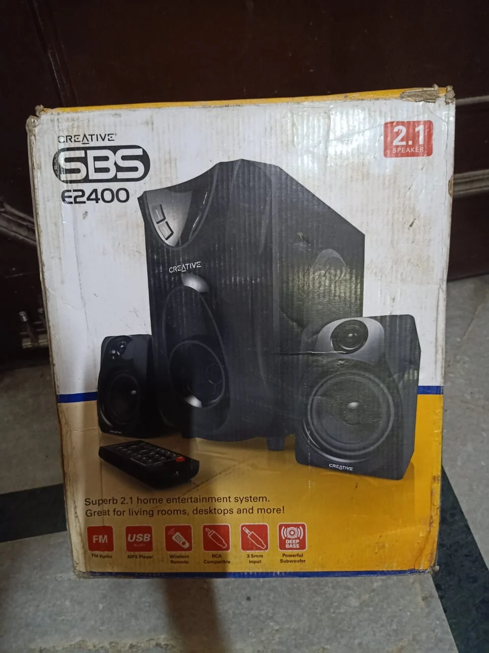 Creative E2400 Home Theater System Black in use