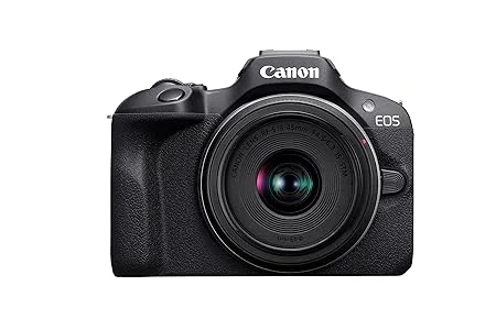 Canon EOS R100 Mirrorless Camera RF-S 18-45mm Kit in use