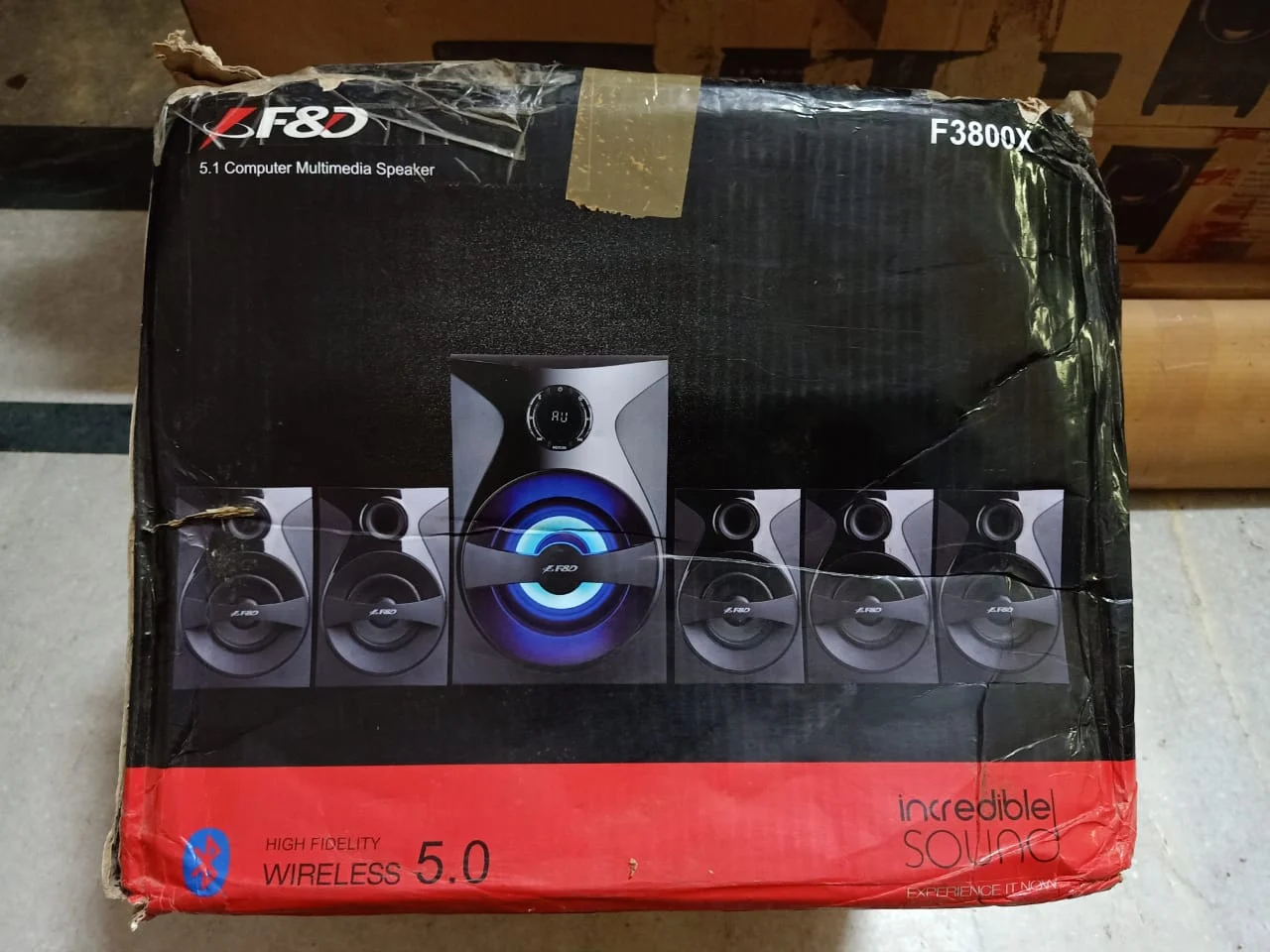 F&D F3800X 5.1 Channel Multimedia Speaker Black in use
