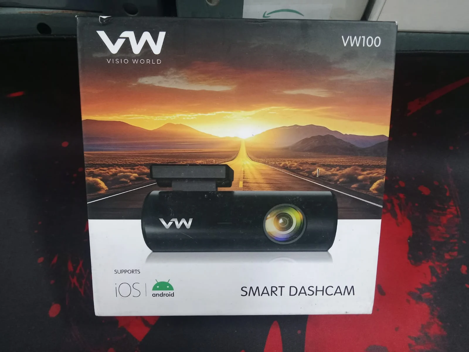 Visio World VW100 Smart Dash Cam in use