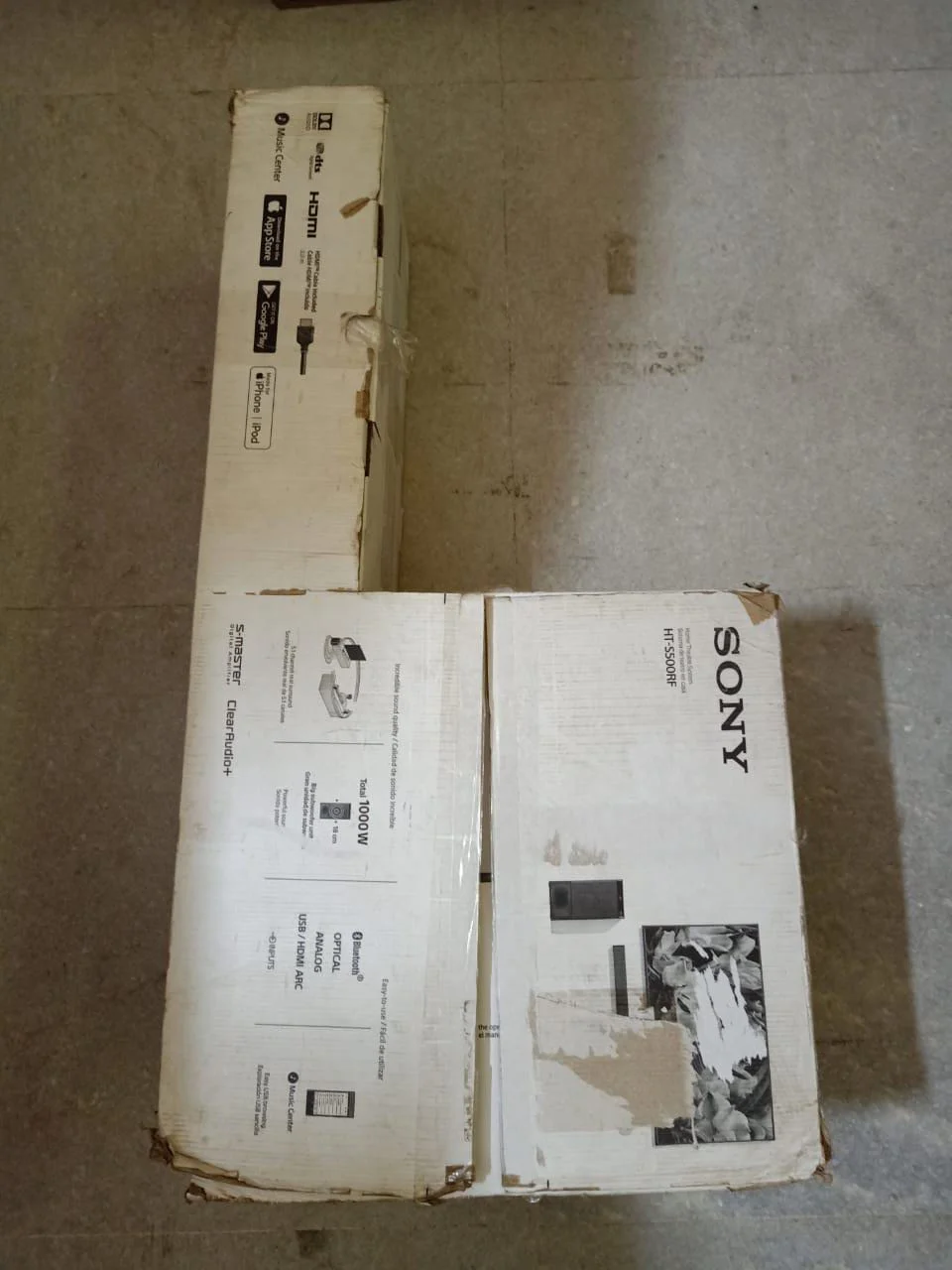 Sony HT-S500RF 1000W Dolby Audio Soundbar in use