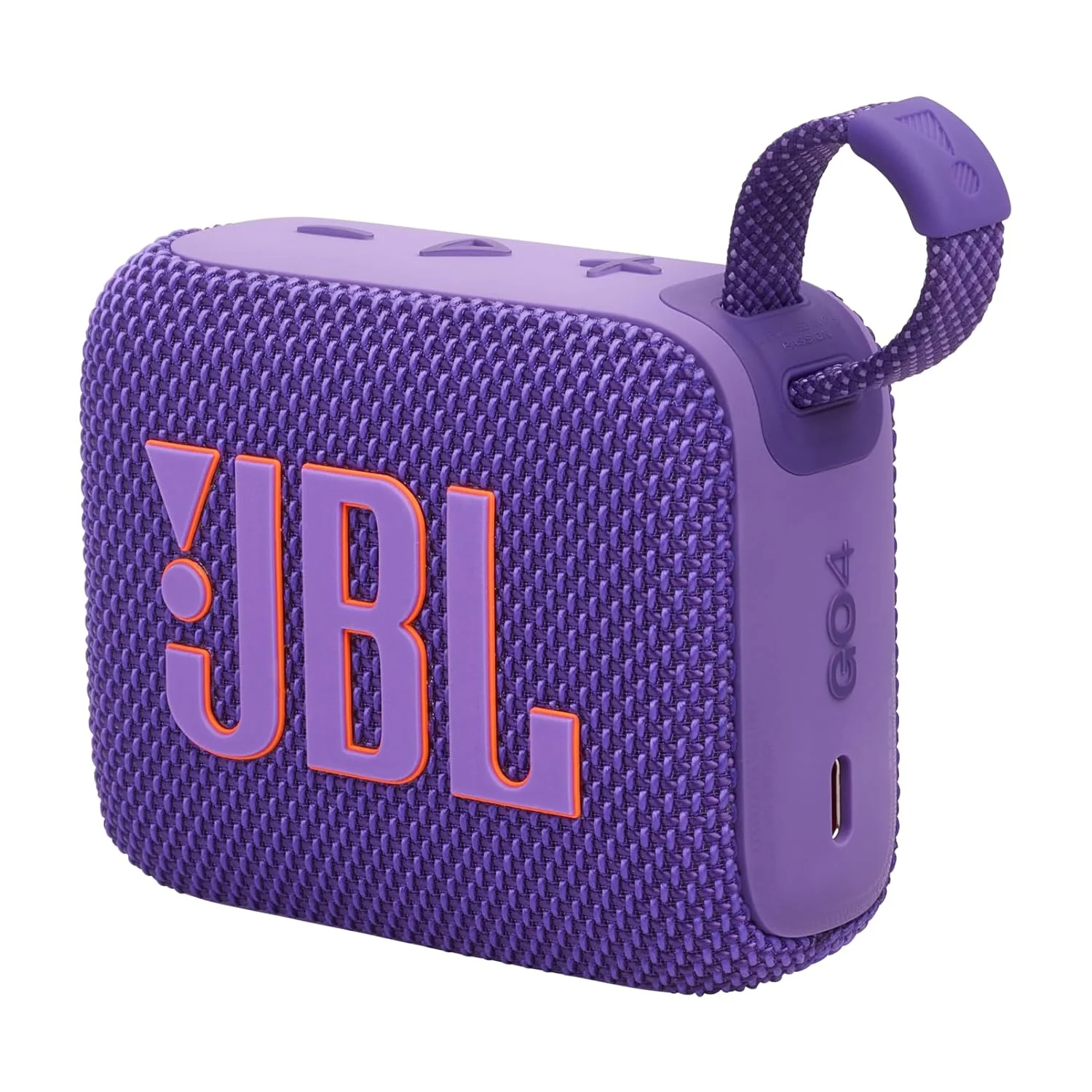 JBL Go 4 Purple Bluetooth speaker in use