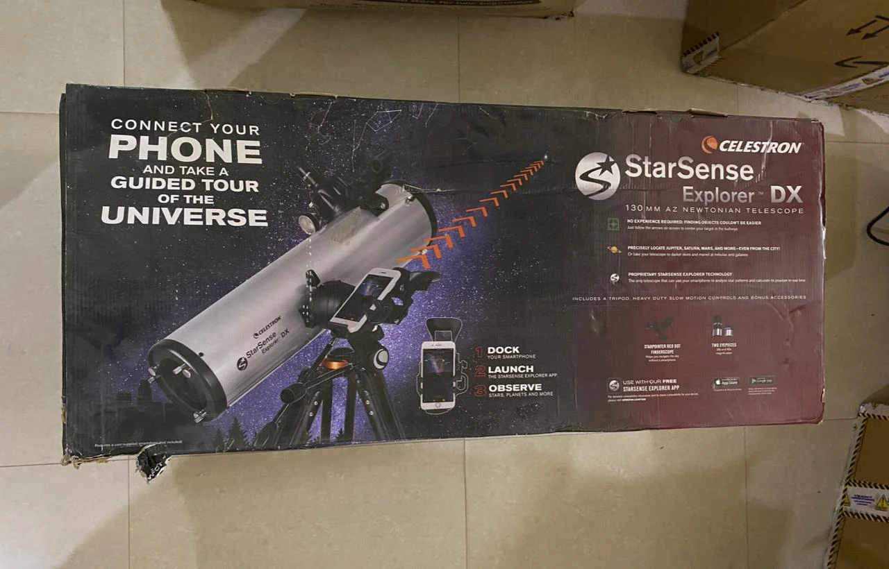 Celestron StarSense Explorer DX 130AZ Telescope in use