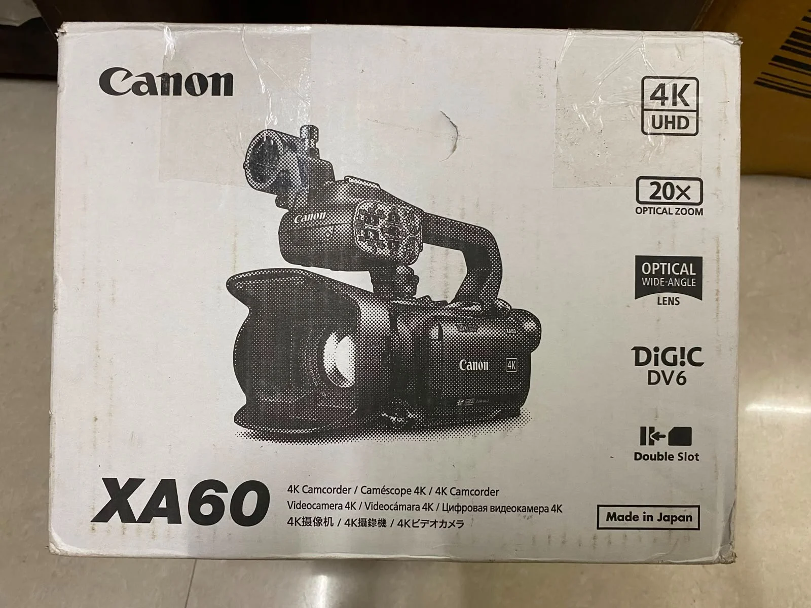 Canon XA60 4K Professional Camcorder in use