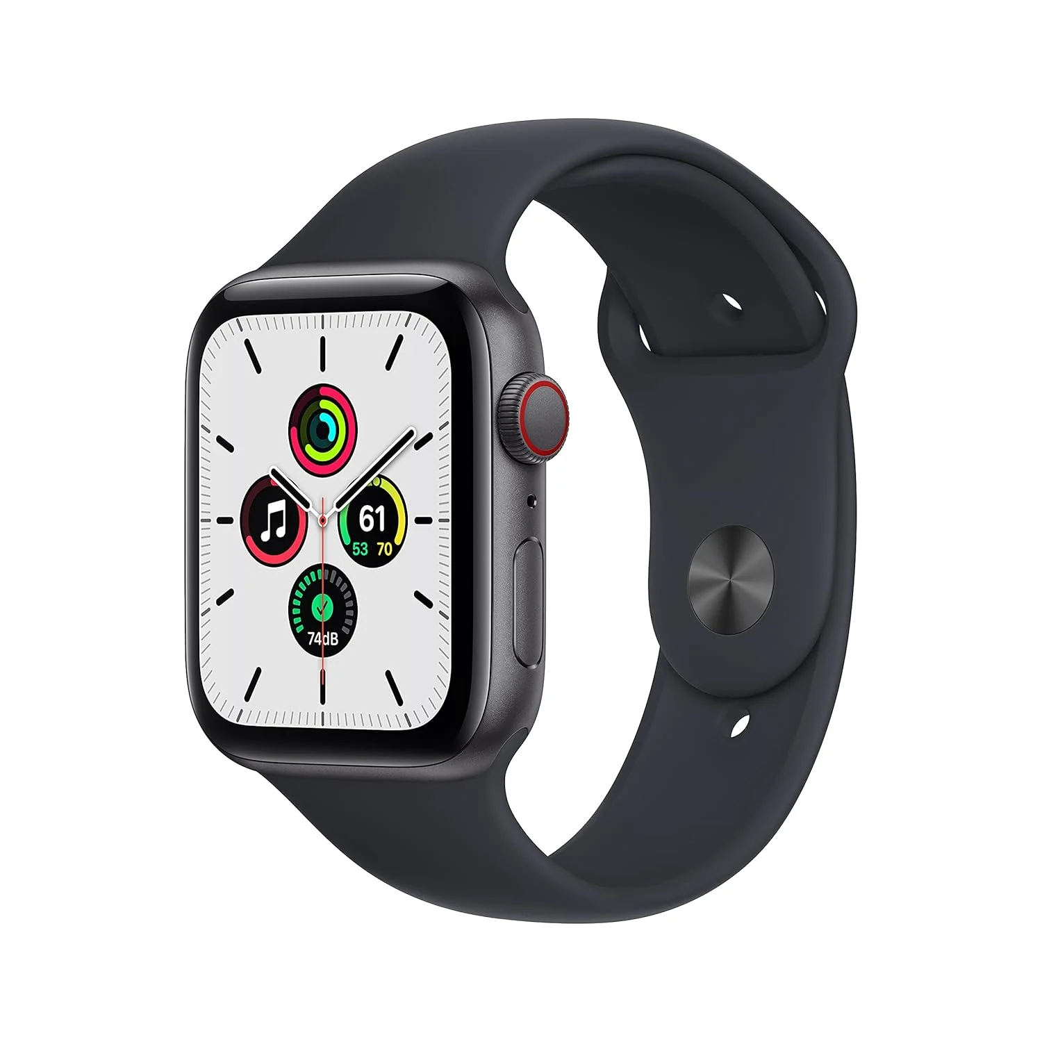 Apple Watch SE (GPS + Cellular, 44mm) in use