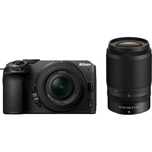 Nikon Z30 Mirrorless Camera with 16-50mm & 50-250mm VR Lenses in use