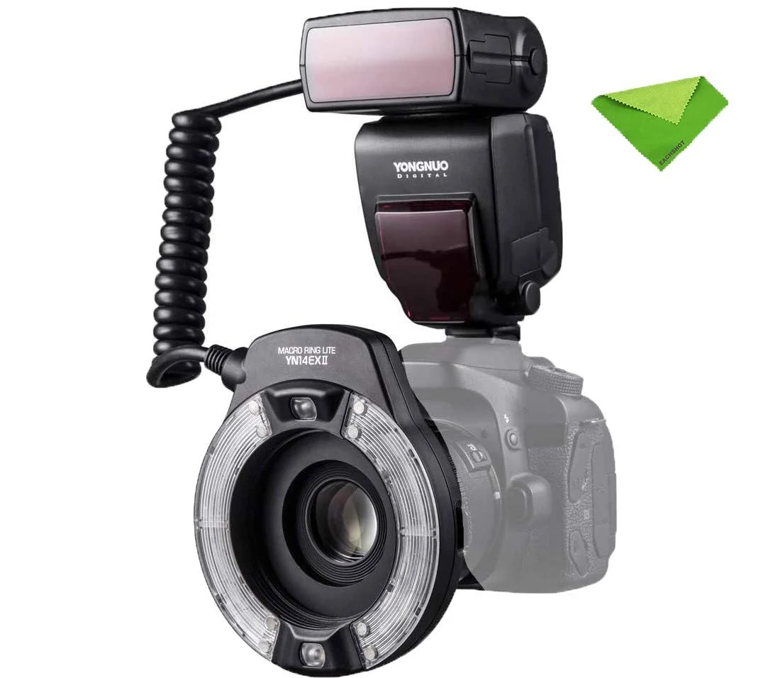 Yongnuo YN-14EX II TTL LED Macro Ring Flash for Canon in use