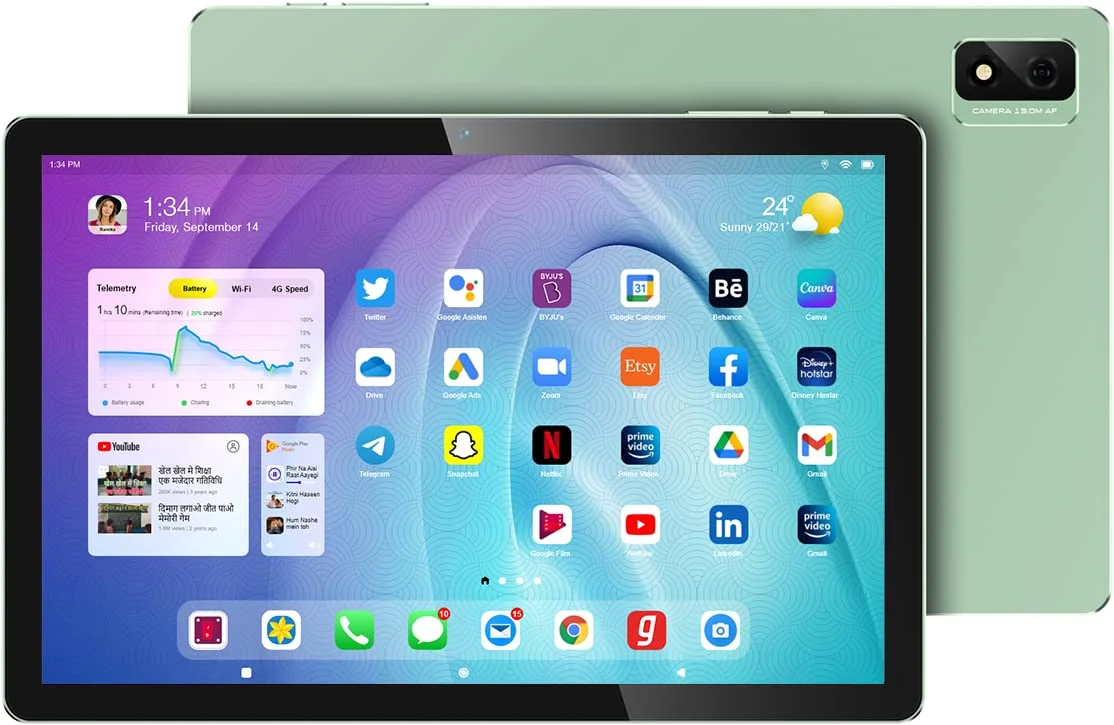Reeva_Plus Tablet 10.1 inch 4 GB RAM 64 GB ROM in use