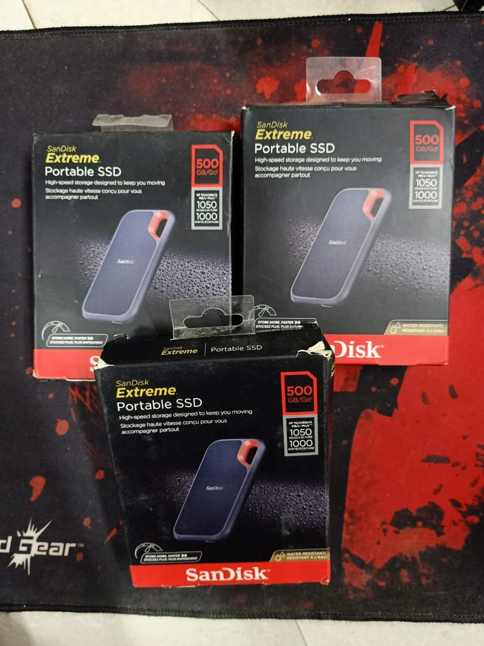 SanDisk 500GB Extreme Portable SSD in use