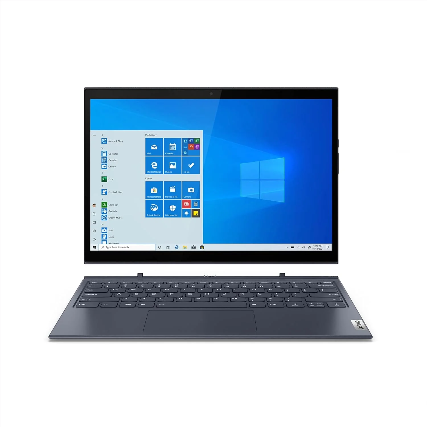 Lenovo Tab Windows 10 Home Intel Yoga Duet 7 13-Inch Slate Grey in use