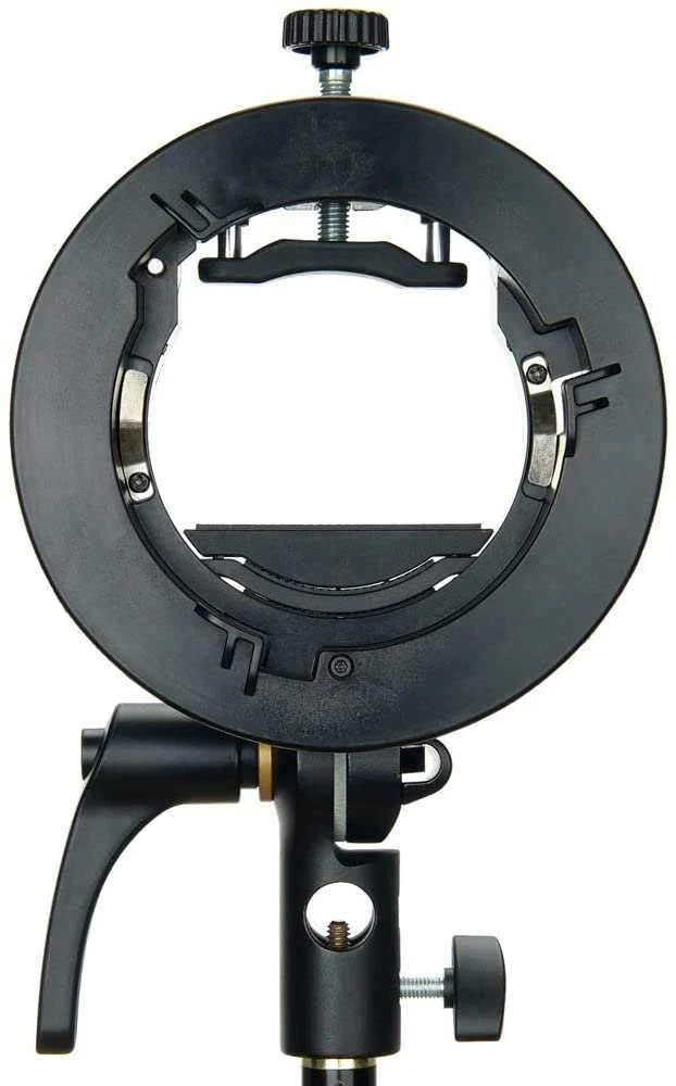 GODOX S2 Speedlite Bracket in use