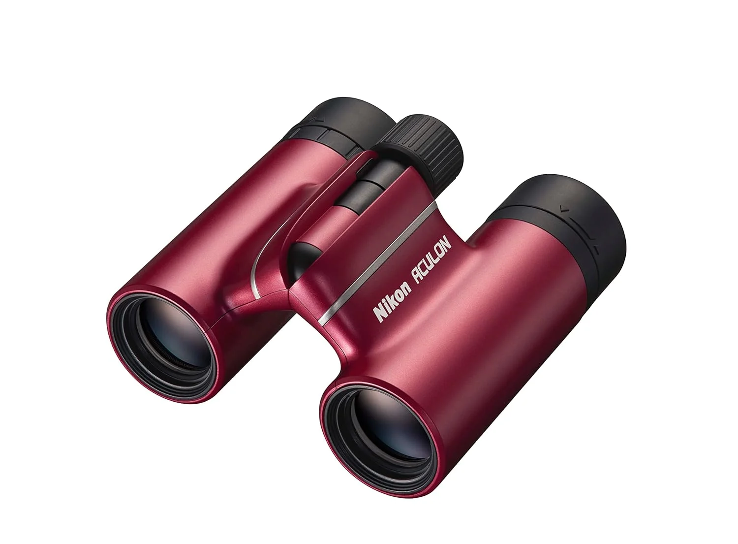 Nikon Aculon T02 8x21 Compact Binoculars Red in use