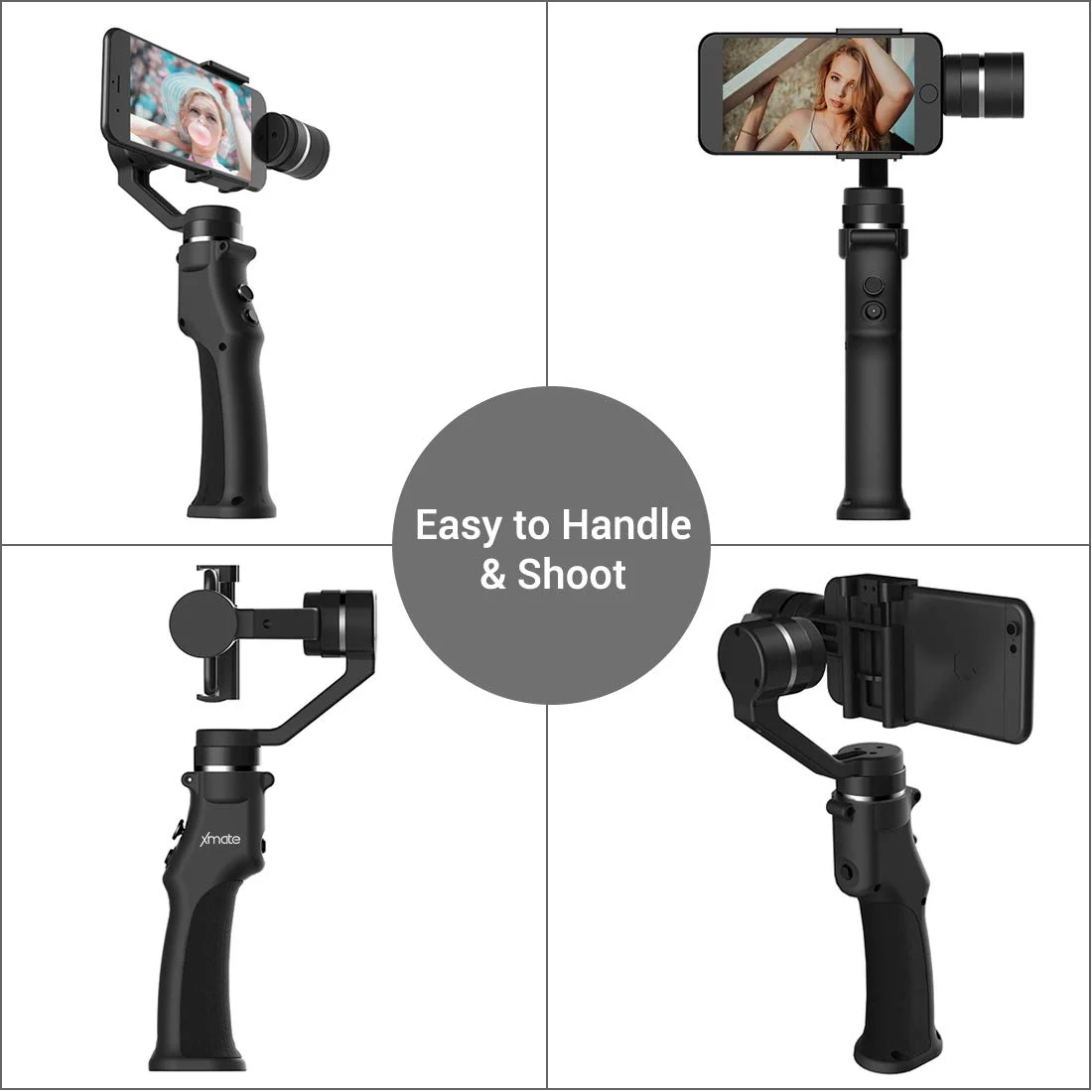 Xmate Cruise 3 Axis Handheld Smartphone Gimbal (Black) in use
