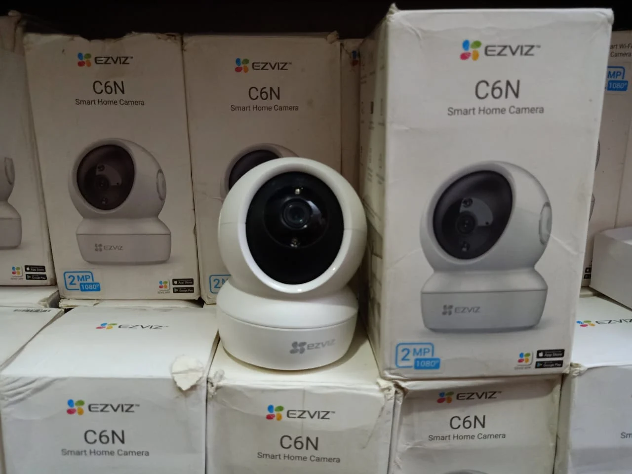 EZVIZ C6N 1080p WiFi Smart Home Security Camera in use