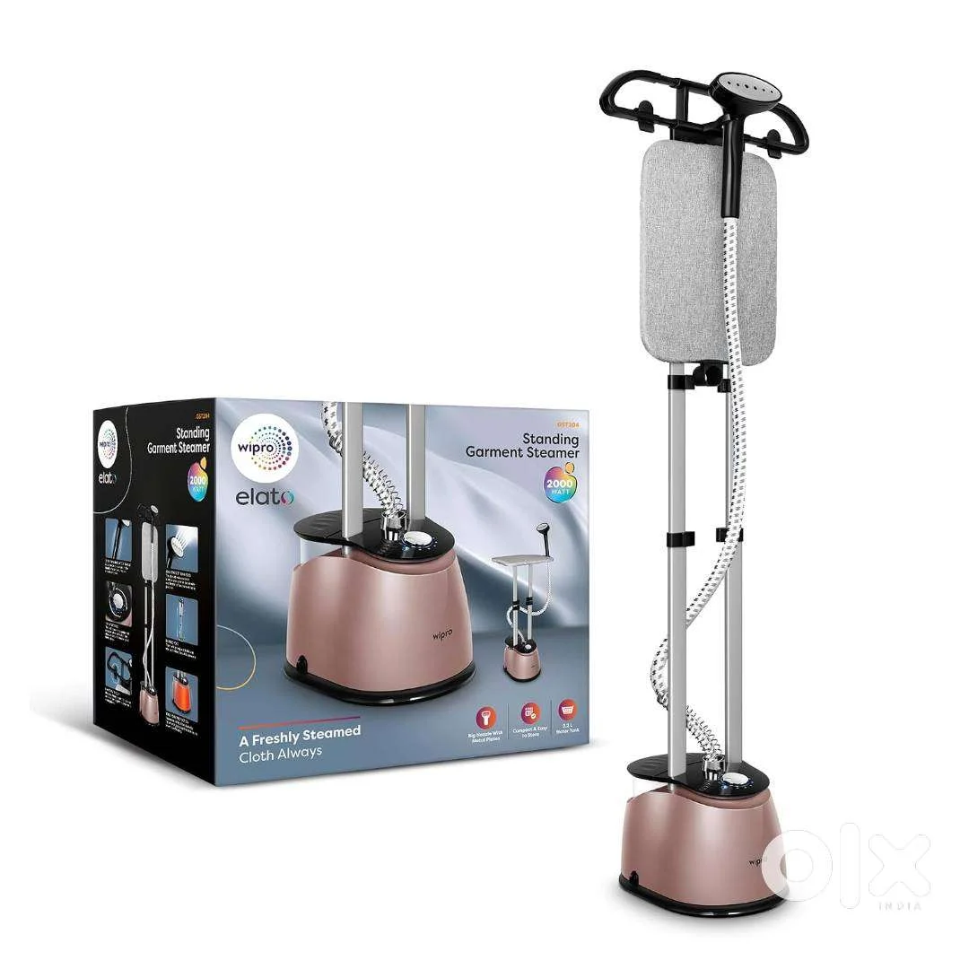 Wipro Elato GST 204 Standing Garment Steamer in use
