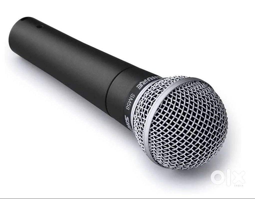 Shure SM58-LC Cardioid Vocal Microphone in use