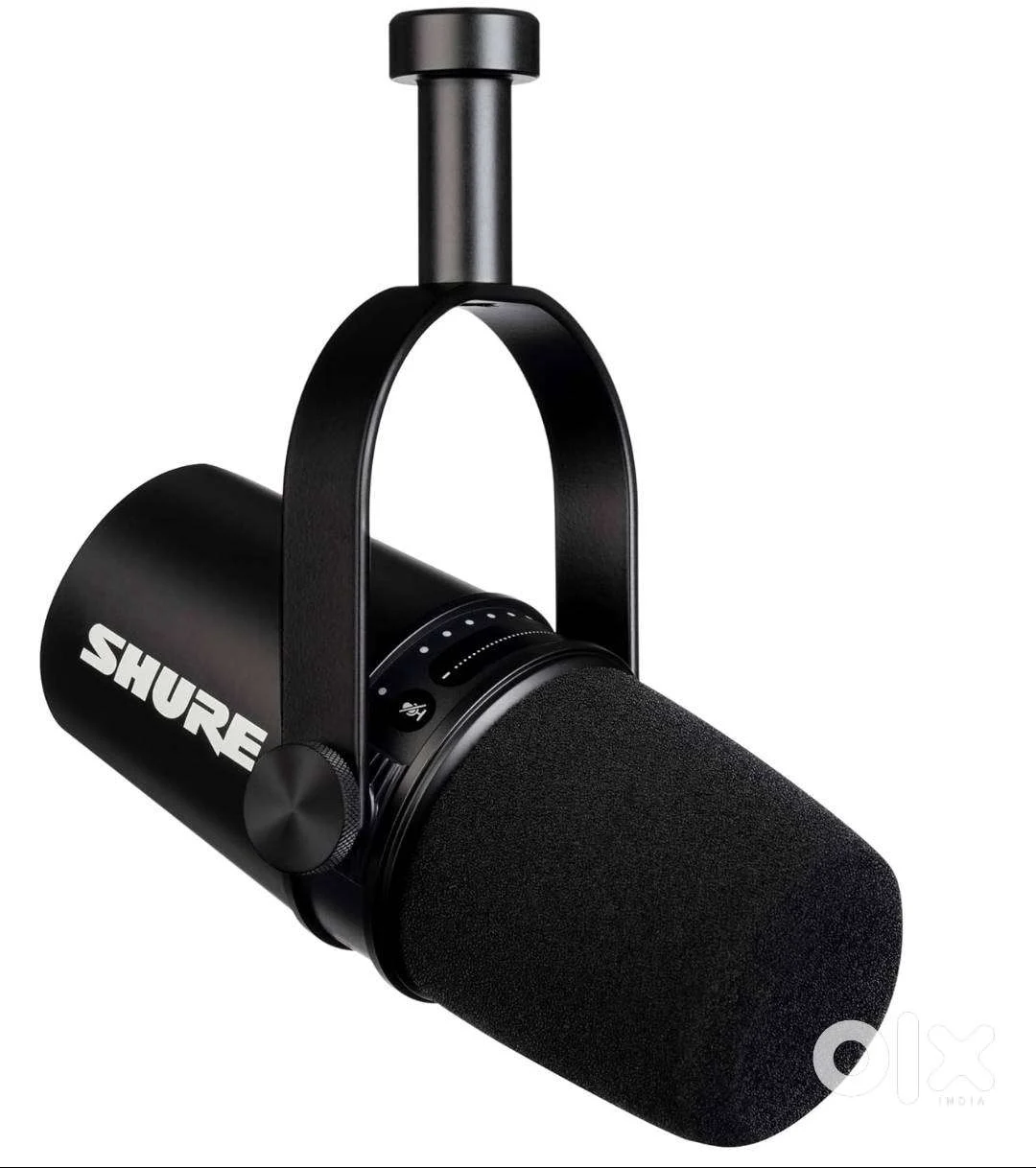 Shure MV7 USB Podcast Microphone - Black in use