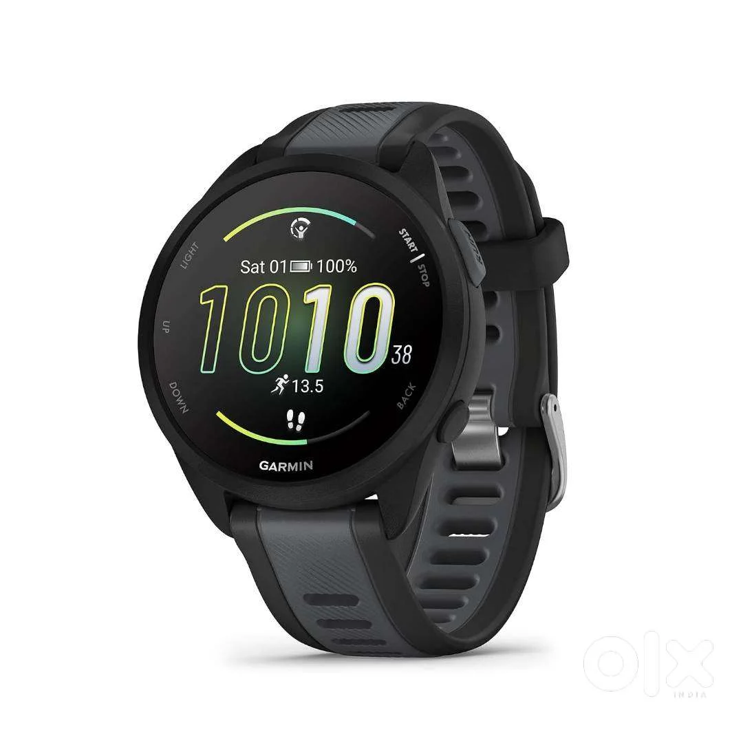 Garmin Forerunner 165 43mm Black/Slate Grey GPS Running Smartwatch in use