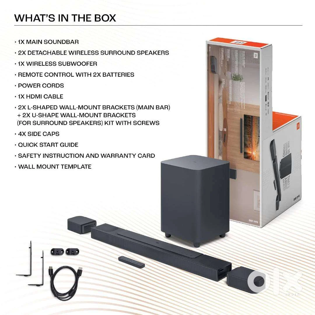 JBL Bar 800 Pro 7.1 (5.1.2) Wireless Soundbar in use